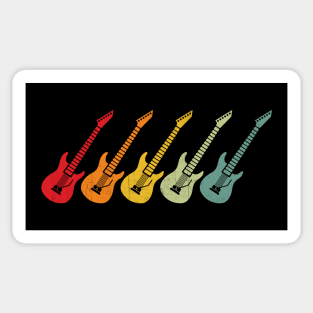 Bring Back the Nostalgia with Retro Guitar Art Design for Music Lovers Sticker